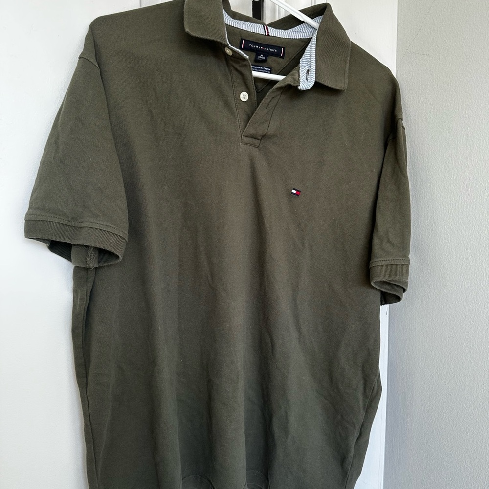 Tommy Hilfiger Green Polo Shirt Classic Style
